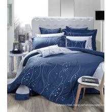 200TC Navy Blue Waterweed Bedding/Male King Bed Quilt/Best Duvet Cover Indian